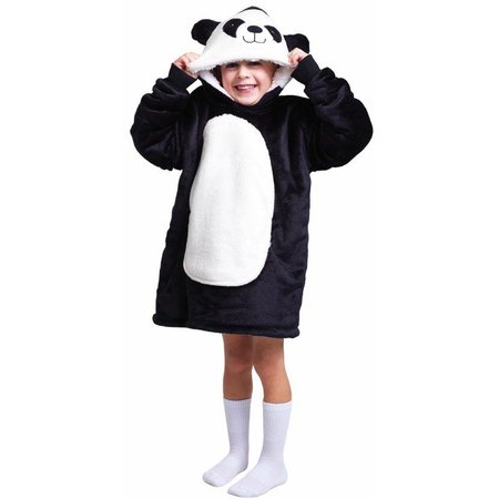 Cozy Noxxiez CH306 Panda - hrejiv televzna mikinov deka s kapucou pre deti 3 - 6 rokov